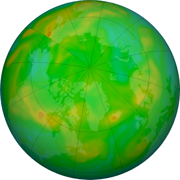 Arctic ozone map for 04 July 2019